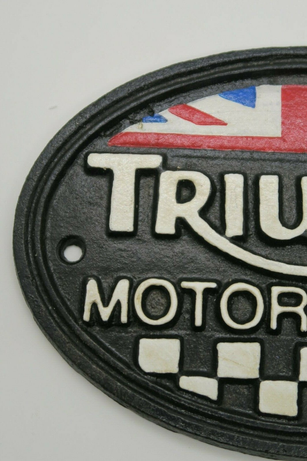Triumph Motorcycle Bike Cast Iron Sign Retro Man Cave Garage Collector