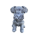 Schnauzer Concrete Garden Dog Statue Outdoor Ornament front view