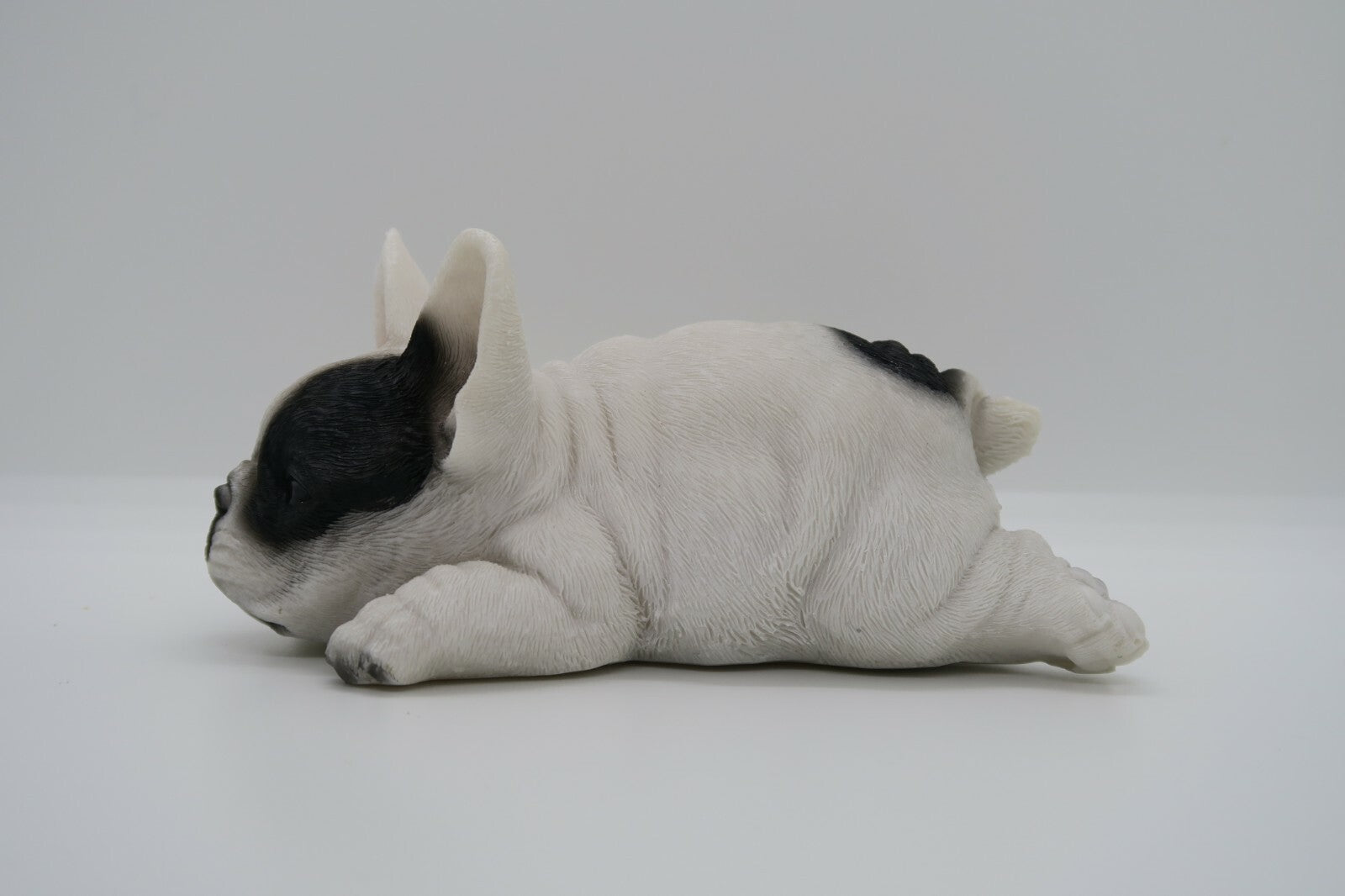 French Bulldog Statue Lay Dog Memorial Ornament Frenchie Home Decor Black White