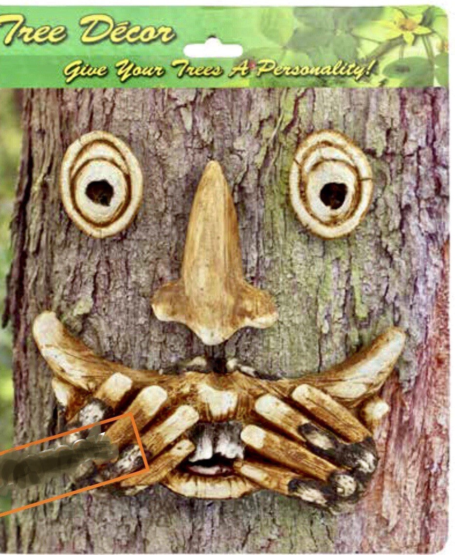 Shocked  Tree Face Garden Statue Home Decor GIVE YOUR TREES SOME PERSONALITIY