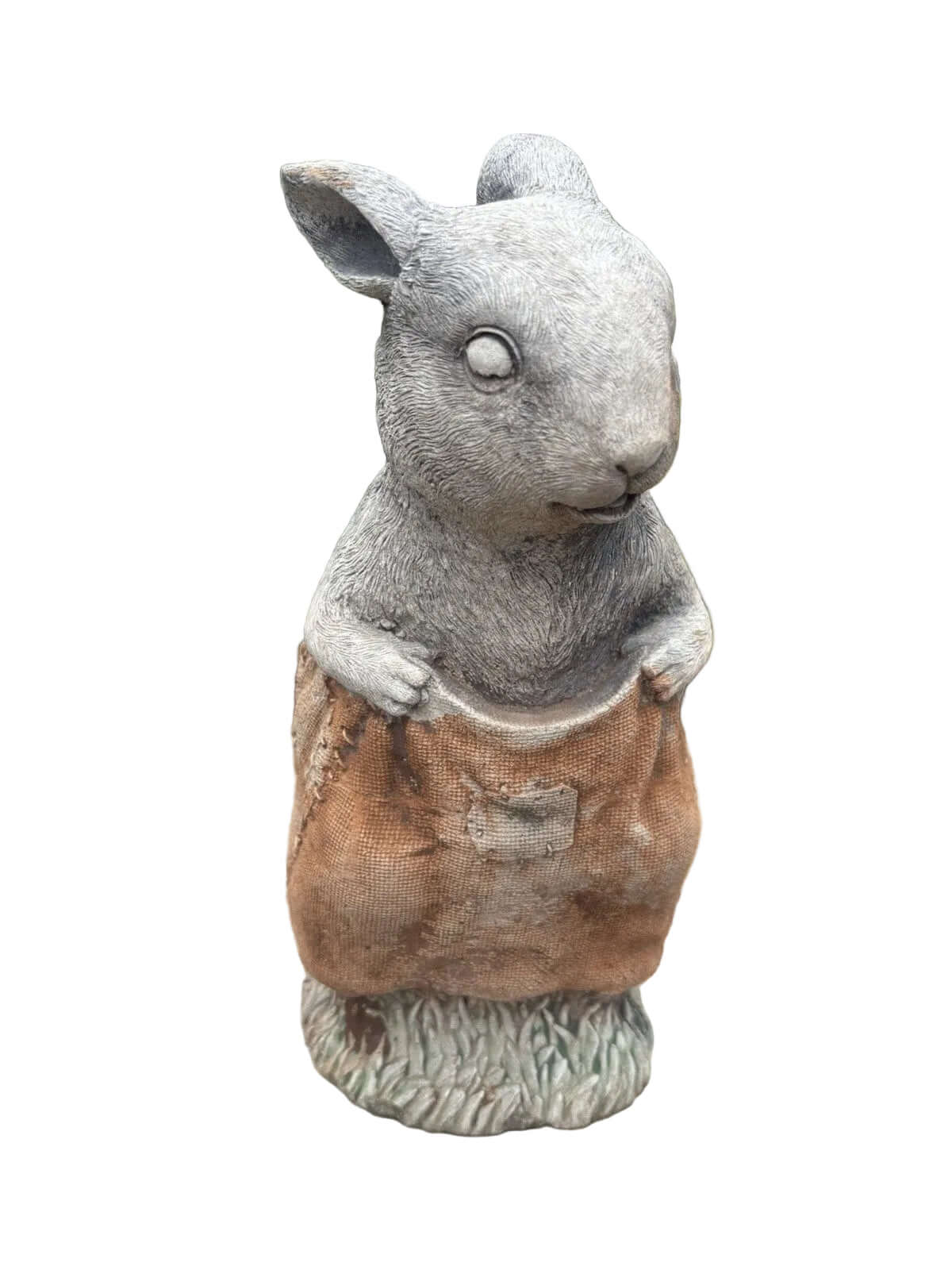 Rabbit in Potato Sack Statue Ornament Animal Concrete Garden Australian Made