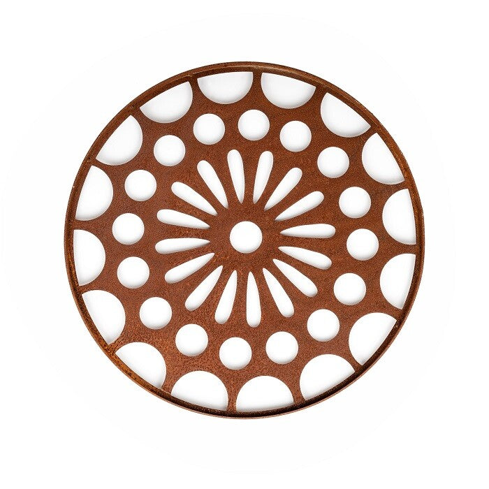 Metal Disc Circle Hanging Wall Art 60 cm Round Rustic Home Outdoor Garden