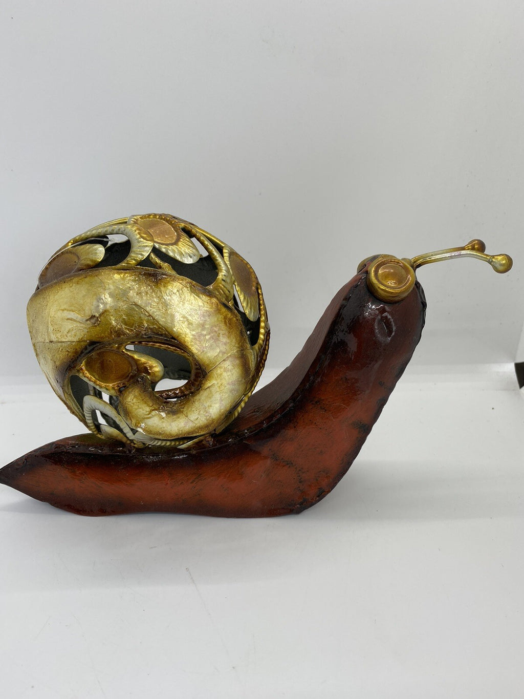 METAL GARDEN SNAIL ANIMAL GARDEN STATUE ORNAMENT FIGURINE GIFT