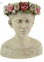 Alexina Princess - Resin Head Planter Pot for Succulents Cactus Indoor  Plants