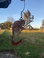 Possum Silhouette Rust Corten Steel Metal Garden Wall Art Hanging  Home 28cm H