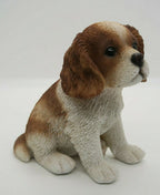 CAVALIER KING CHARLES SPANIEL CAVIE SITTING PUPPY DOG STATUE ORNAMENT MEMORIAL