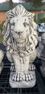 Guardian Lion Pair Concrete Garden Statue 60cm - Pick up Only