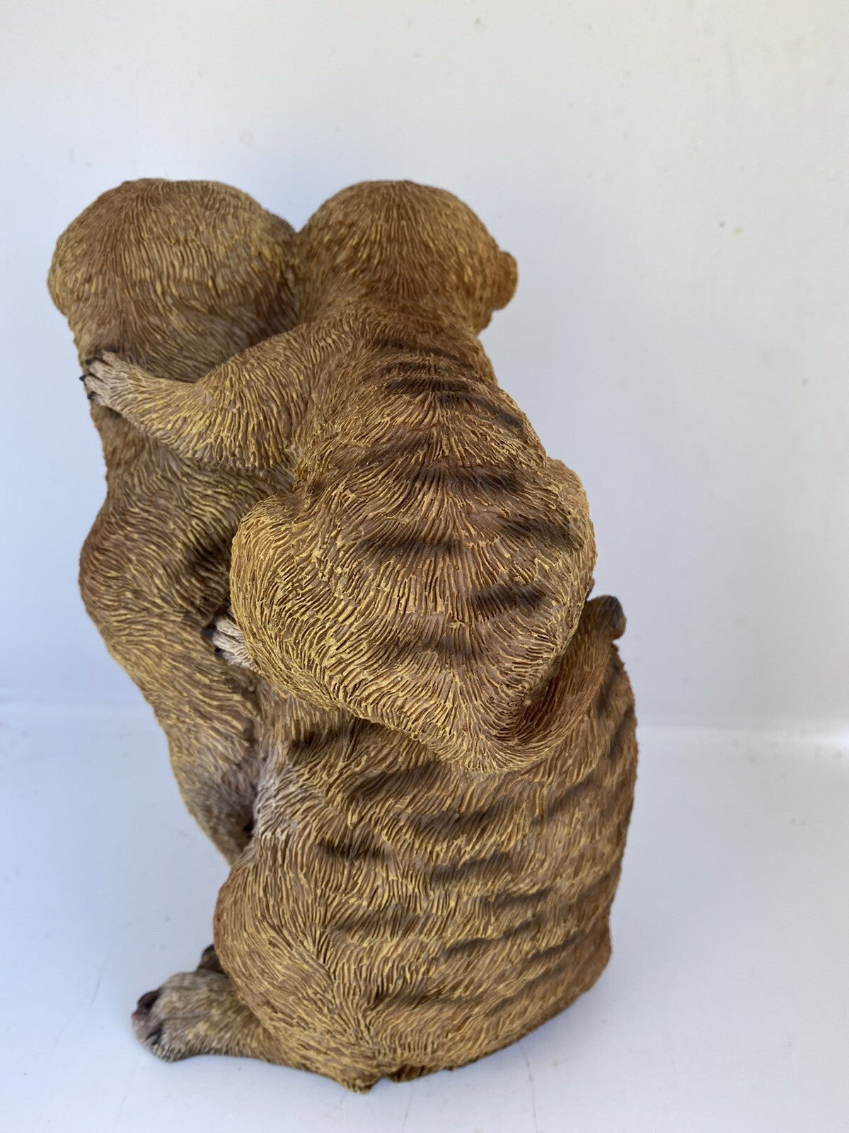 MEERKAT WITH BABY ANIMAL GARDEN  STATUE ORNAMENT SCULPTURE HOME DECOR