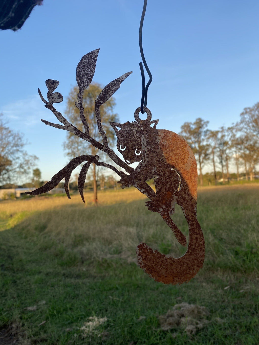Possum Silhouette Rust Corten Steel Metal Garden Wall Art Hanging  Home 28cm H