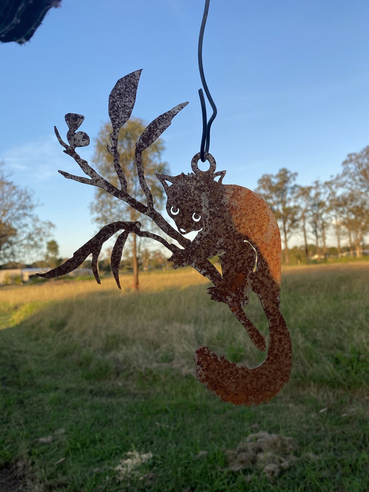 Possum Silhouette Rust Corten Steel Metal Garden Wall Art Hanging  Home 28cm H