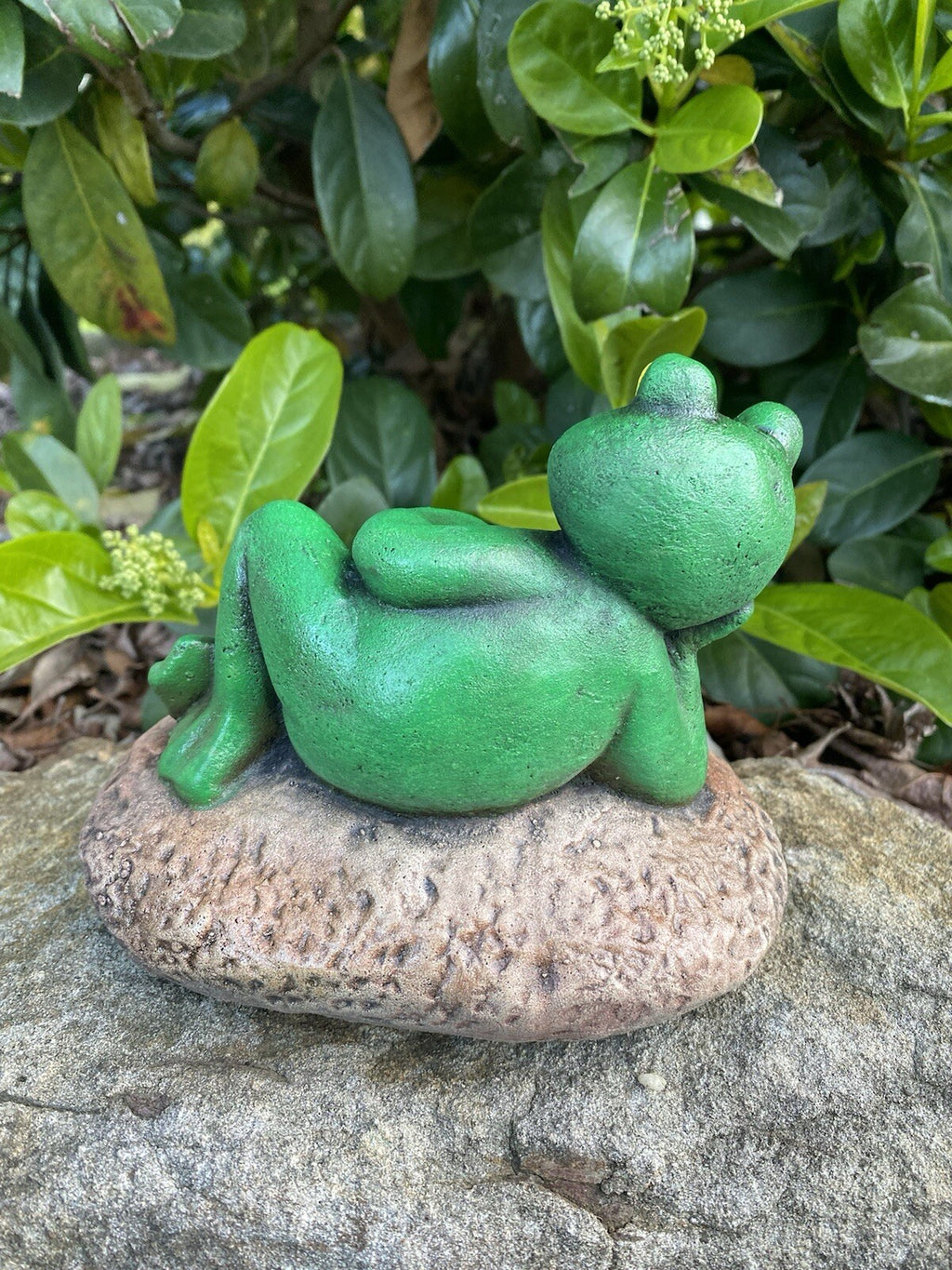 Green Tree Frog Welcome  Animal Concrete Cement Garden Statue Australian Made