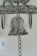 Cast Iron White Brown Antique Dog Door Bell Bracket Wall Mounted Doorbell