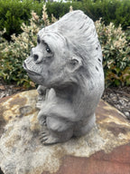 Female Gorilla Monkey Statue Ornament Animal Concrete Garden Australian Made