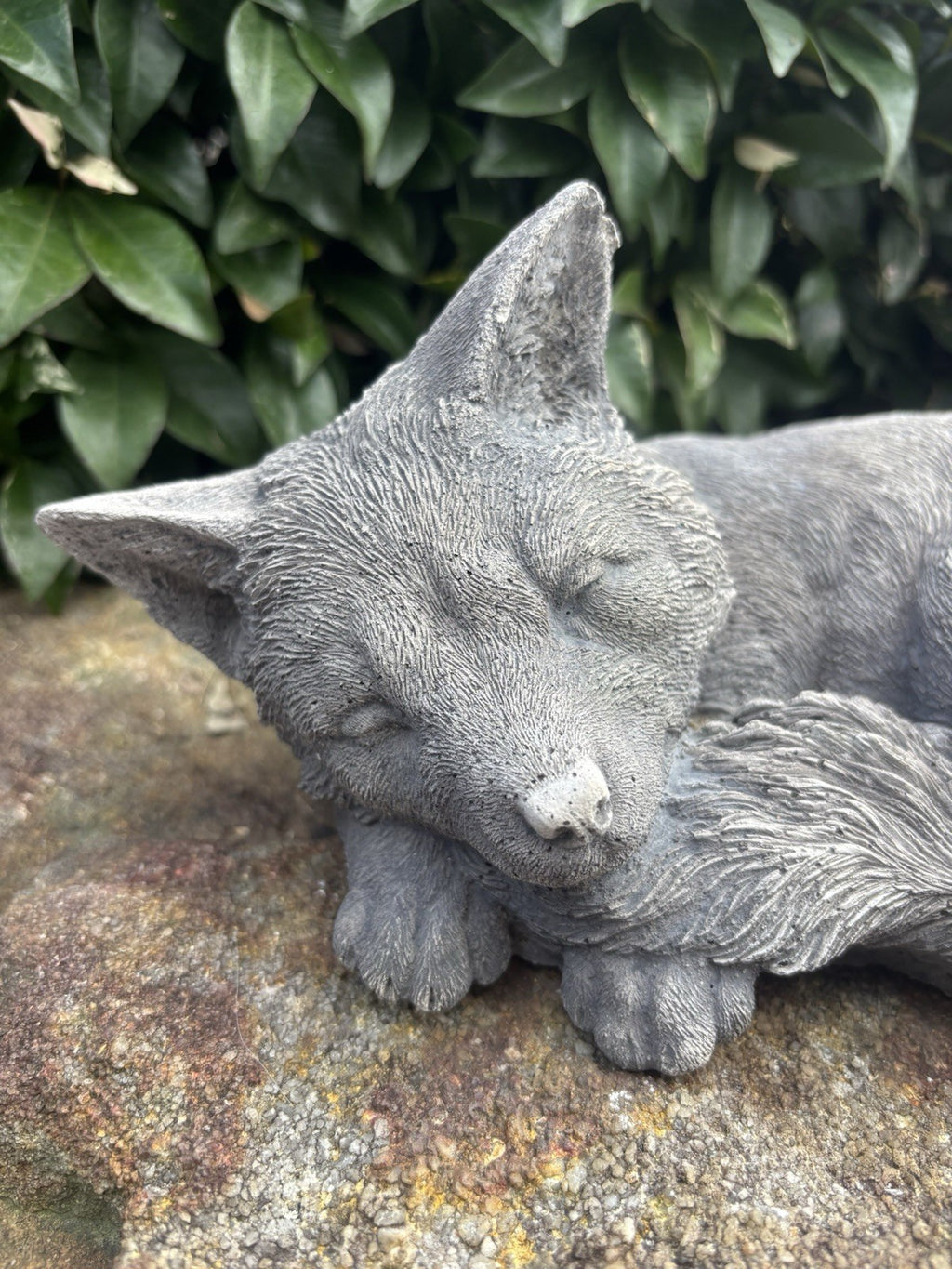 Australian Made Concrete Fox Garden Statue | Outdoor Wildlife Ornament