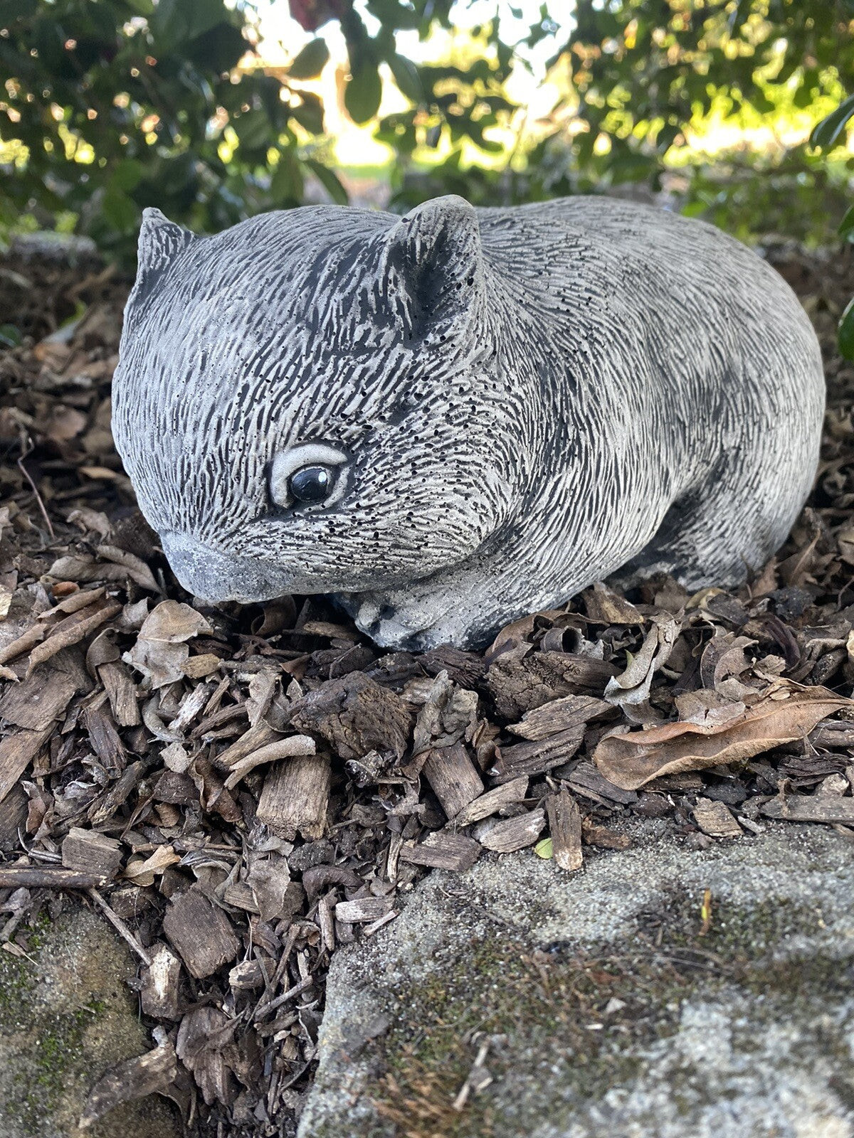 Australian Wombat Grazing Statue Ornament Animal Concrete Garden Australian Made
