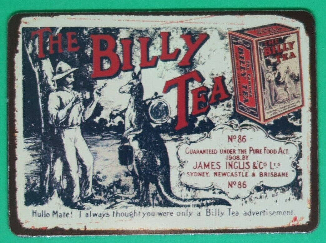 "THE BILLY TEA" Fridge Magnet~ 9 x 7 cm  Man Cave Collectables