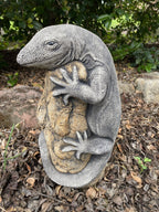 Goanna Lizard Rock Statue Ornament Animal Concrete Cement Garden Australian Made