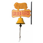 Cast Iron Golden Fleece Petrol Door Bell Bracket Wall Mount Man Cave Collectable