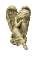 ❤️ Memorial Cemetery Inspirational Angel Resting her hand on her knee Statue❤️