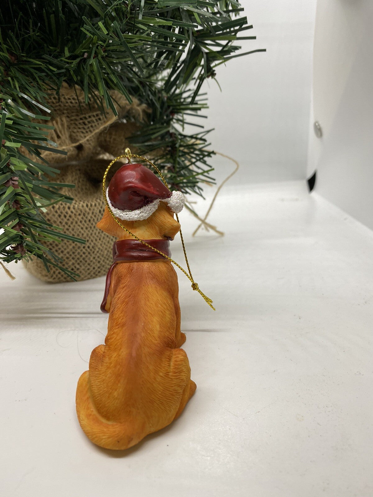 2 x Dachshund Sausage Dog Puppy Christmas Xmas Tree Decoration Statue Home Decor