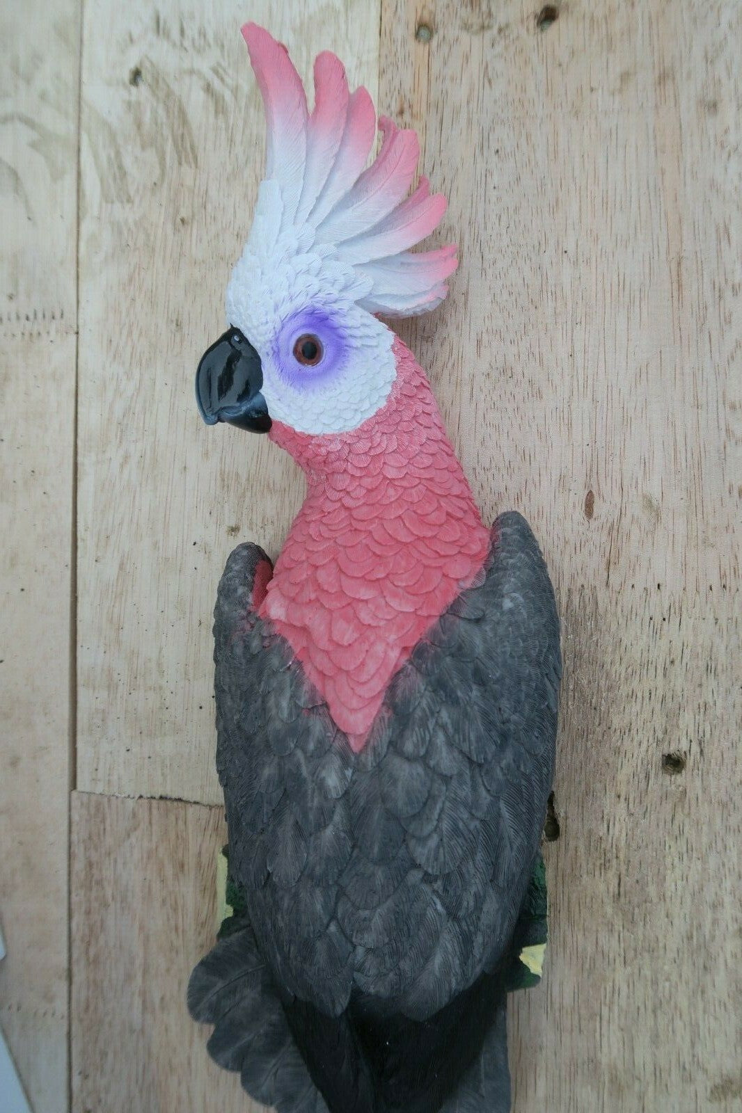 REALISTIC AUSTRALIAN GALAH COCKATOO WALL PLAQUE HANGER ORNAMENT 36CM
