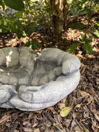 Hand of Faith Bird Bee Bath Feeder Concrete Cement Garden Statue Australian Made