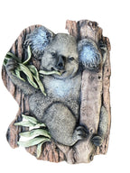 Koala Branch Wall Plaque Garden Statue Ornament Animal Concrete Australian Made
