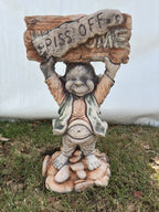Piss Off Pixie Statue  Animal Concrete Garden Australian Made