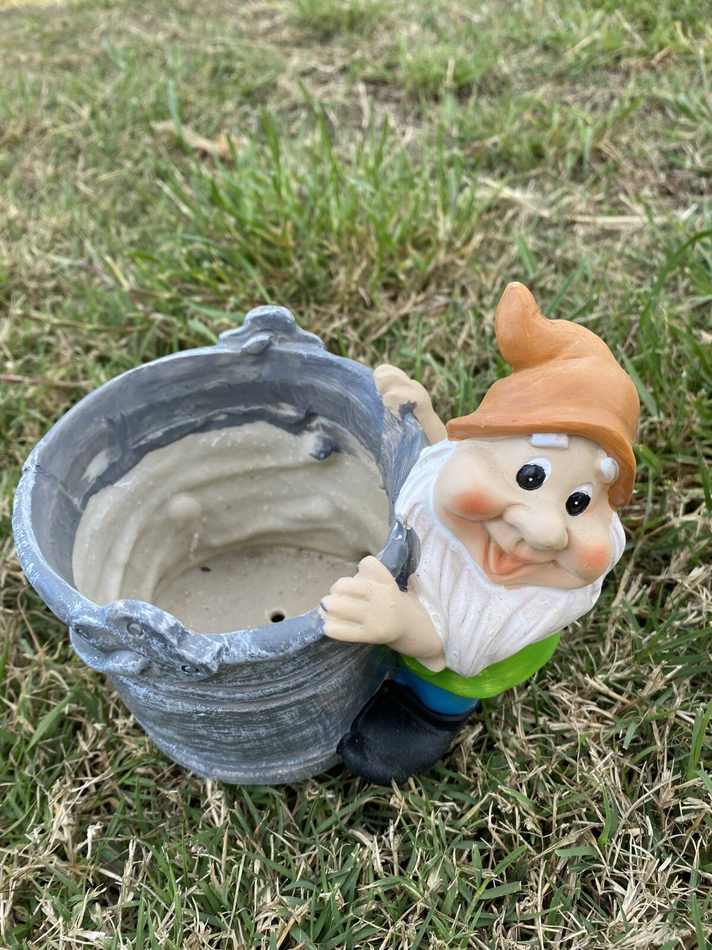 Gnome Planter Pot Plant Garden Statue Ornament Set of 4
