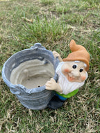 Gnome Planter Pot Plant Garden Statue Ornament Set of 4