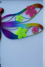 Metal Dragonfly Glow In The Dark Hanging Wall Art Garden Feature Decor