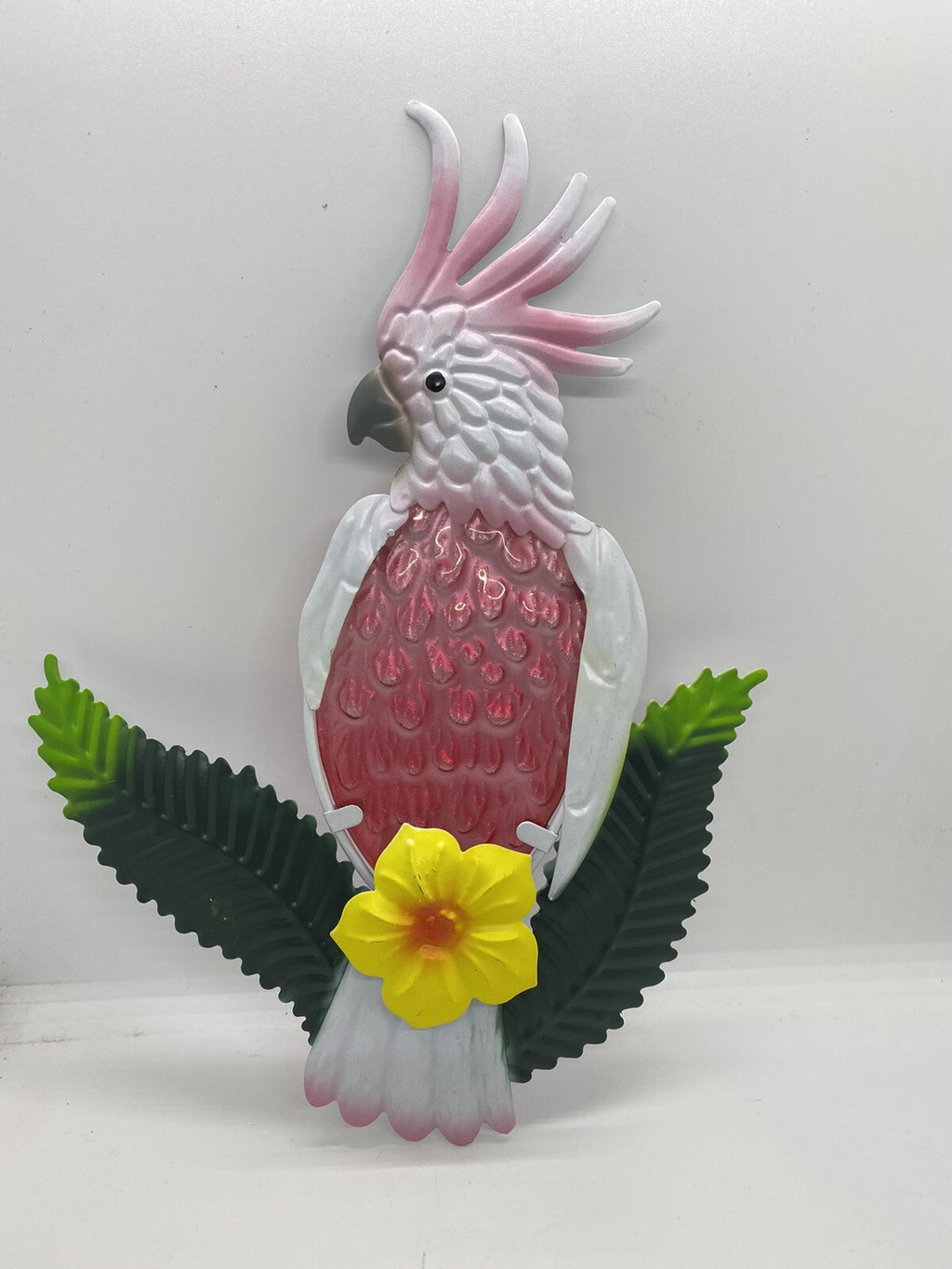 Australian Major Mitchell Bird Metal Wall Art Hanger Indoor Outdoor Decor Garden