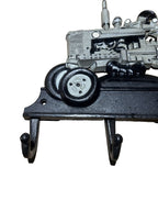 Tractor Cast Iron Key Rack Holder with Grey Tractor  4 Hooks | Rustic Farmhouse
