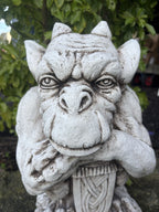 Gargoyle With Shield ,Gargoyle with Sword Garden Statue Ornament 46 cm High
