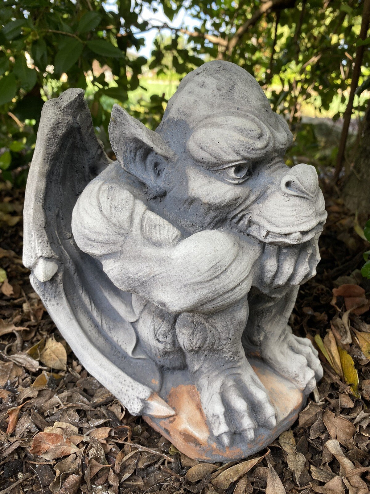 Gargoyle Statue Animal Concrete Cement Garden Australian Made Gery