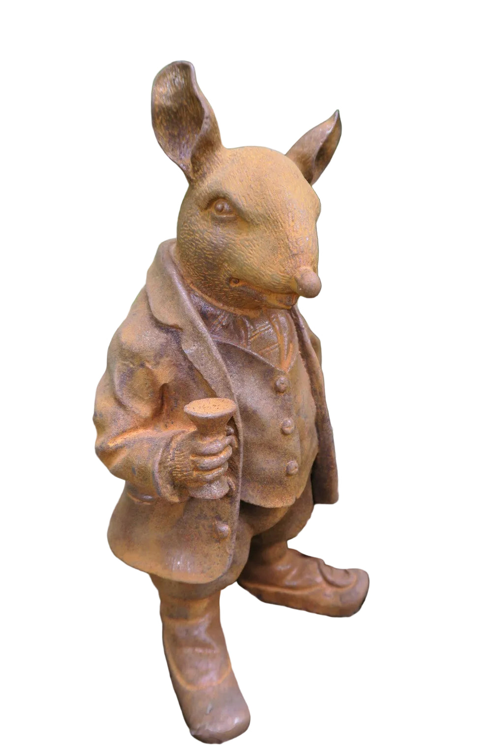 Ratty Rat Wind In The Willows Rat Rusty Cast Iron Garden Statue Small