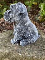 Concrete schnauzer garden statues side view outdoor cement dog ornament