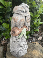 Twin  Kookaburra Bird Statue Ornament Animal Concrete Garden Australian Made