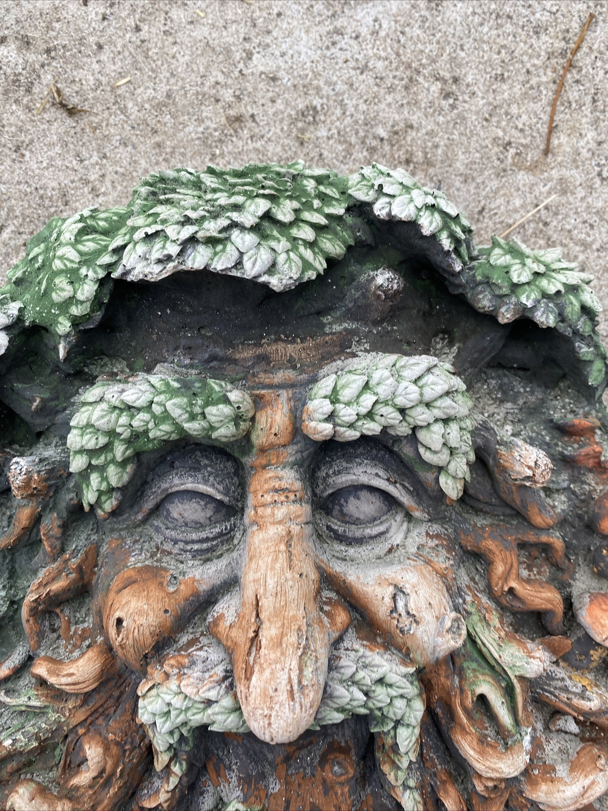 Tree Face Man Mushroom Hanging Concrete Cement Garden Statue Australian Made