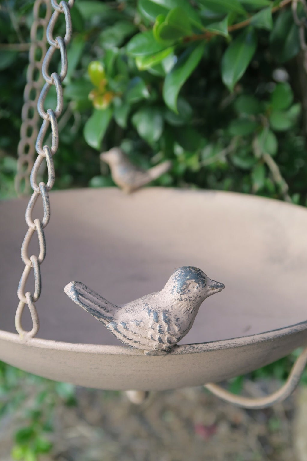 Wild Bird Feeder Wren Garden Outdoor Metal Hanging Brown Bird Design  29x29X58cm