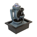 CURL DRIFT WATER FEATURE FOUNTAIN INDOOR OUTDOOR BENCH TOP HOME DECOR