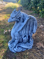 Concrete Dragon Garden Statue Ornament – Outdoor Cement Mythical Sculpture Decor Australia
