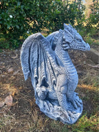 Concrete Dragon Garden Statue Ornament – Outdoor Cement Mythical Sculpture Decor Australia