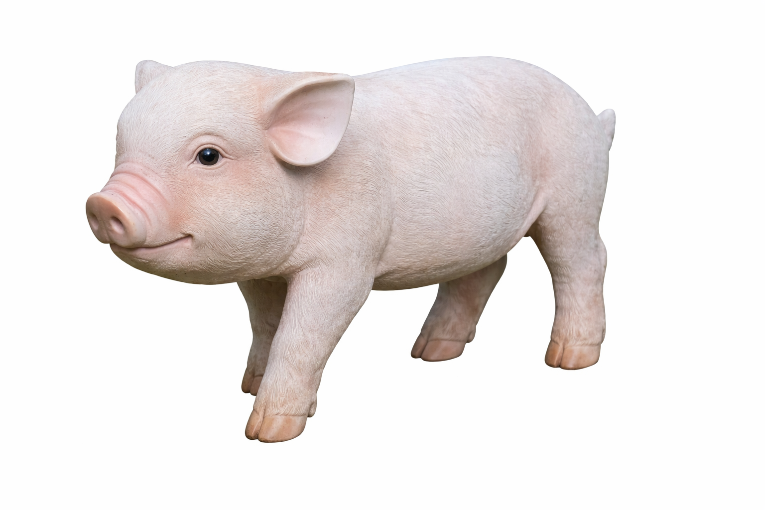 PIG STANDING MINI FARM ANIMAL GARDEN STATUE ORNAMENT FIGURINE SCULPTURE WHI