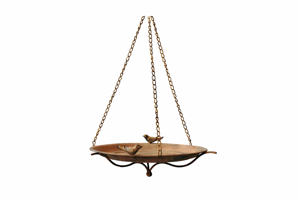Wild Bird Feeder Wren Garden Outdoor Metal Hanging with Bird Design  35x35X55 cm