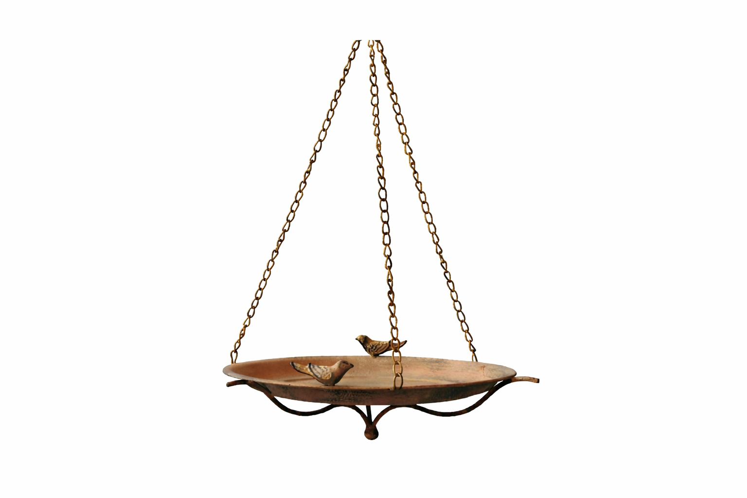 Wild Bird Feeder Wren Garden Outdoor Metal Hanging with Bird Design  35x35X55 cm