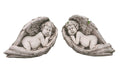 2 x 50cm Angel Sleeping On Wings Garden Ornament Statue Home Decor