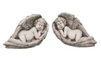 2 x 50cm Angel Sleeping On Wings Garden Ornament Statue Home Decor