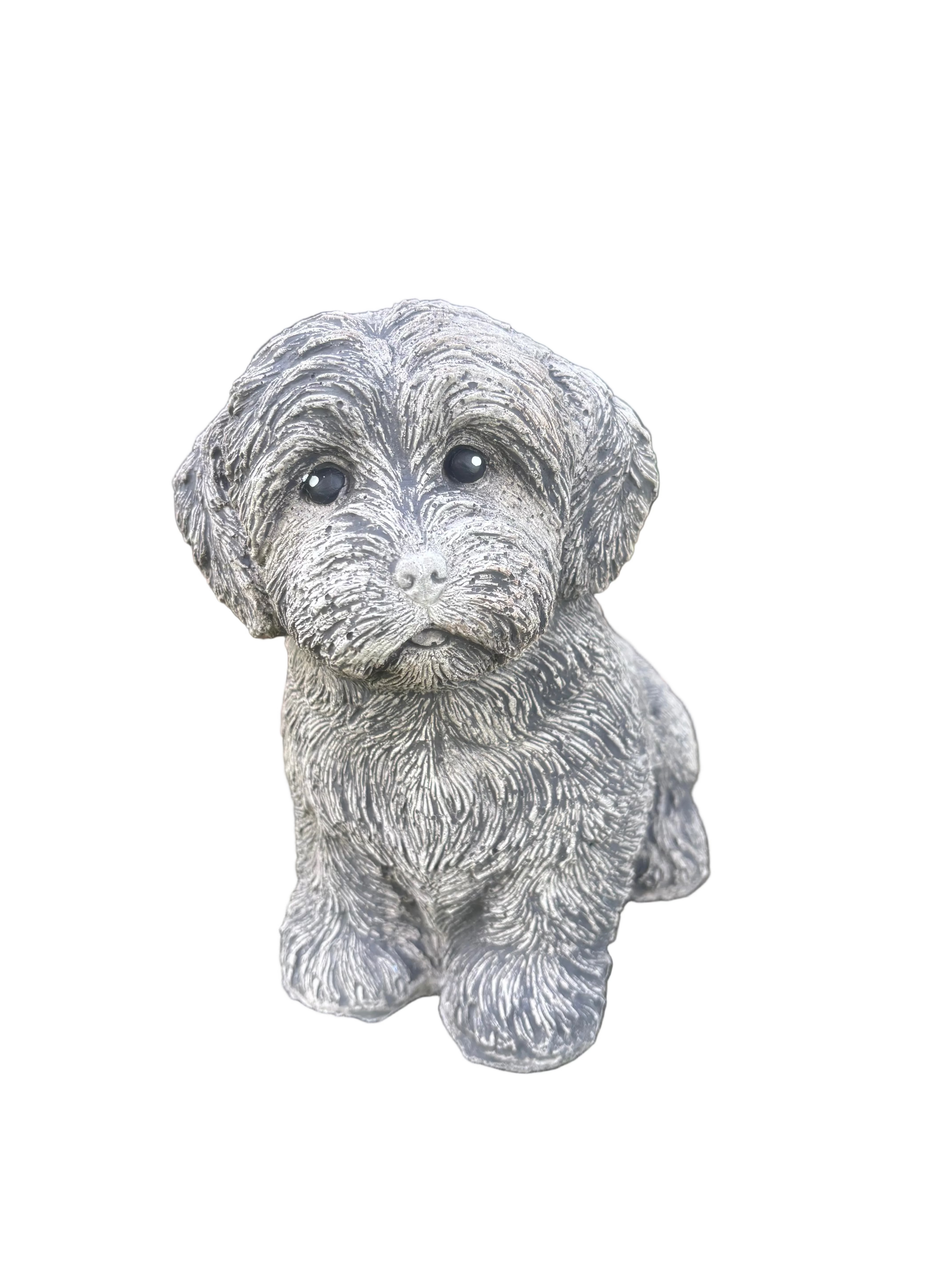 Cavoodle Concrete Garden Statue Outdoor cement garden dog Ornament