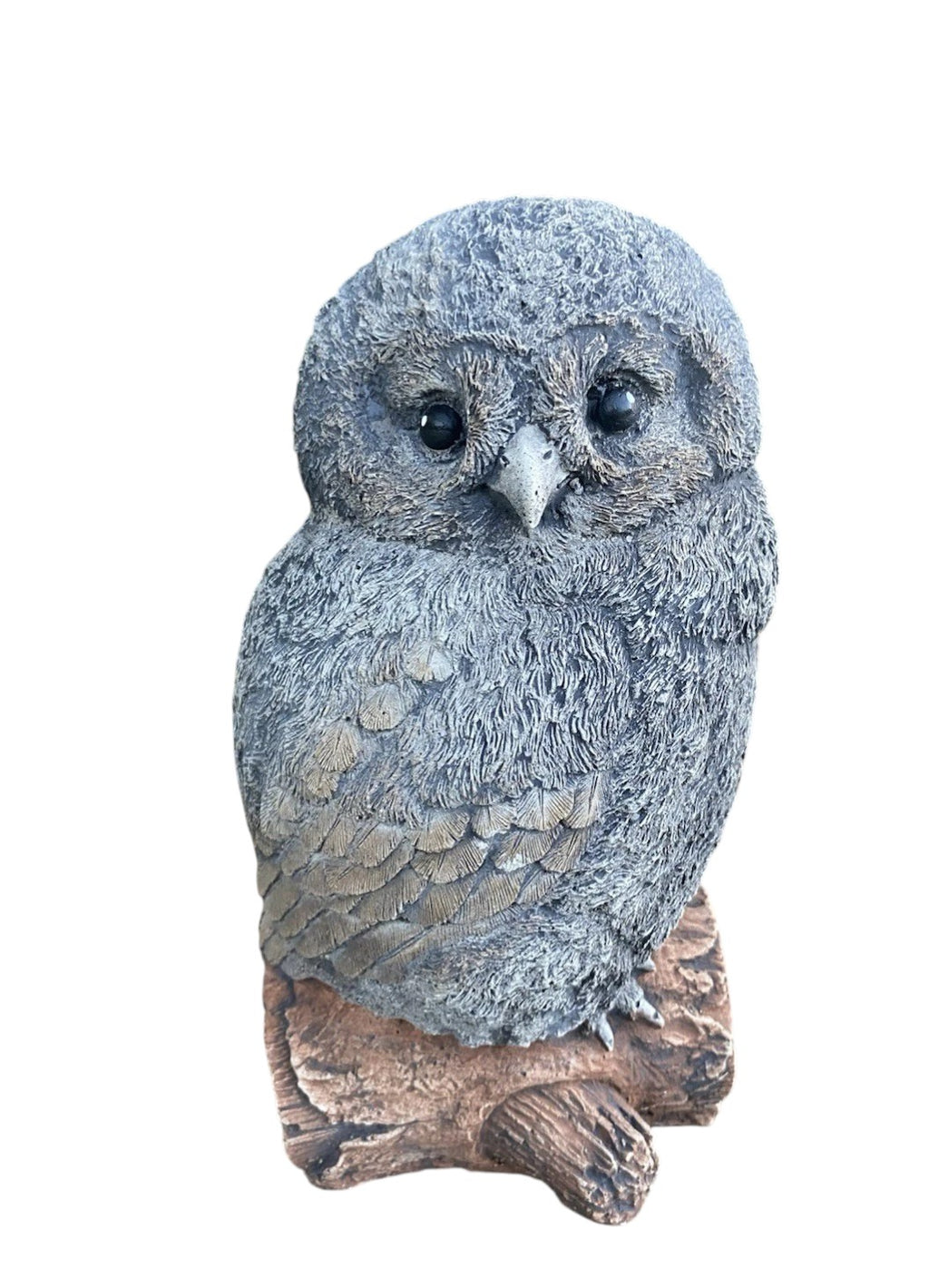 Fluffy Owl Statue Ornament Animal Concrete Garden Australian Made